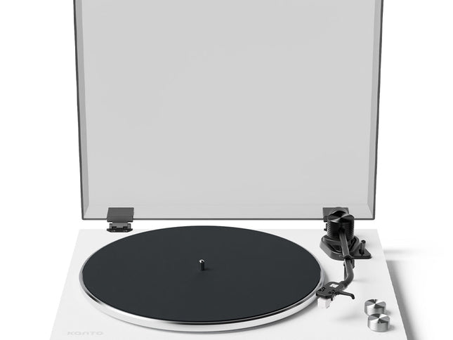 Kanto OBI3 Turntable with Bluetooth 5.3, Preamp, and Pitch Control - Matte White