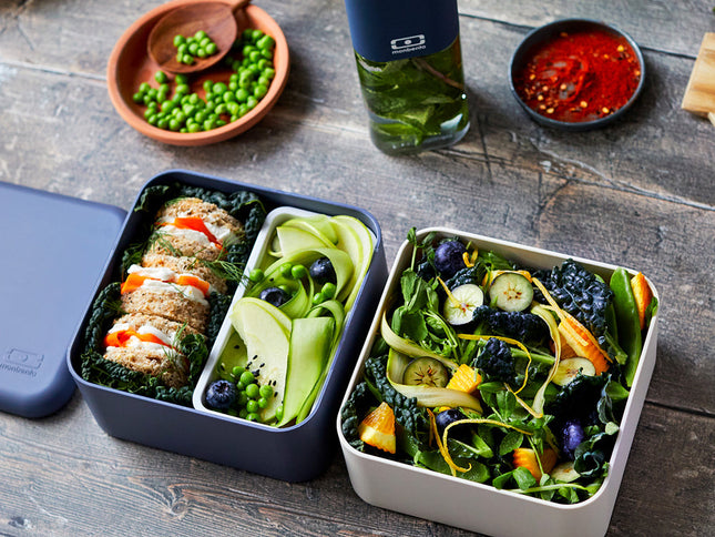 Monbento Mb Square Bento Box - Blue Natural