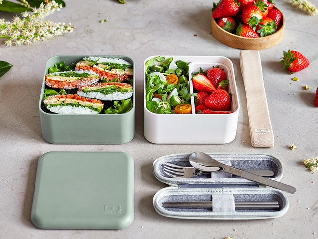 Monbento Mb Square Bento Box - Bi-Colour Green
