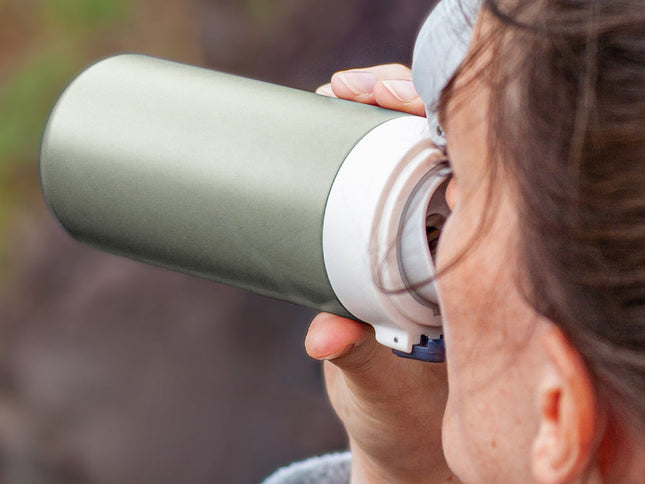 Monbento Mb Pop Insulated Bottle - Green Natural