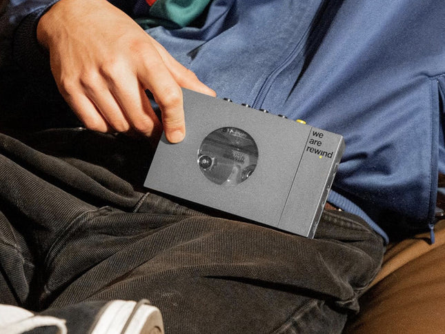 We Are Rewind Portable Cassette Player & Recorder - Keith, Grey
