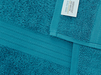 Linenland 4 Piece Cotton Bath Towels Set - Blue