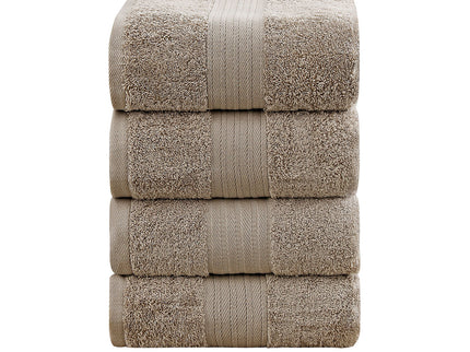 Linenland 4 Piece Cotton Bath Towels Set - Sandstone