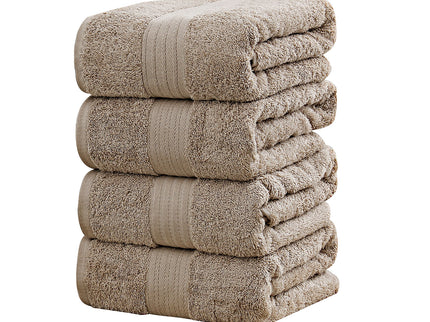 Linenland 4 Piece Cotton Bath Towels Set - Sandstone