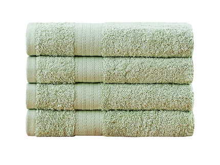 Linenland Bath Towel 4 Piece Cotton Hand Towels Set - Sage Green