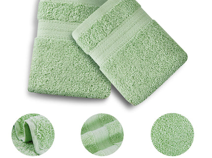 Linenland Bath Towel 4 Piece Cotton Hand Towels Set - Sage Green