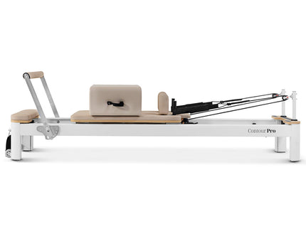 Lifespan Fitness Contour Pro Aluminum Pilates Reformer Bed Set (Beige)