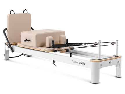 Lifespan Fitness Contour Studio Commercial Pilates Reformer Bed Set (Beige)