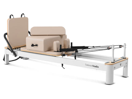 Lifespan Fitness Contour Studio Commercial Pilates Reformer Bed Set (Beige)