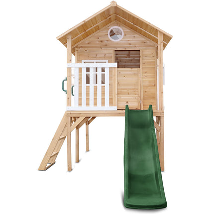 Lifespan Kids Archie Cubby House (Elevated) with 1.8m Slide (Green)