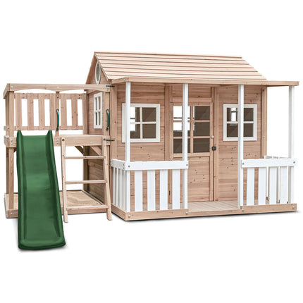 Lifespan Kids Finley Cubby House with 1.8m Slide (Green)