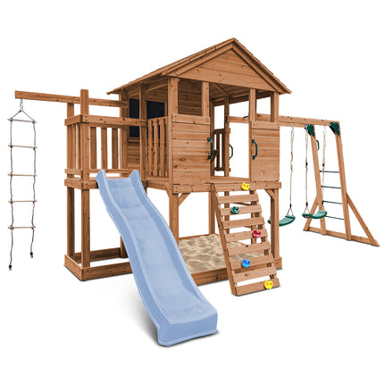 Lifespan Kids Kingston Cubby House with 2.2m Slide (Pastel Blue)