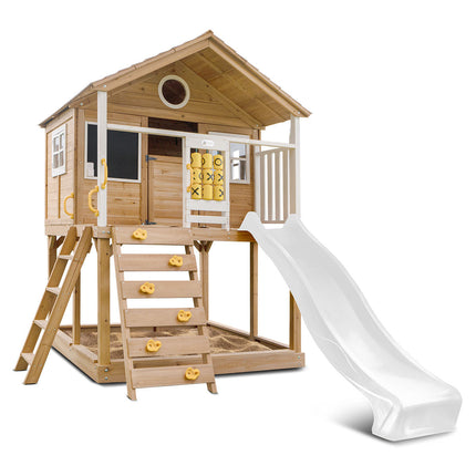 Lifespan Kids Warrigal Cubby House with 2.2m Slide (White)