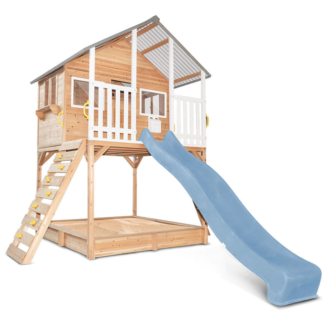 Lifespan Kids Winchester Cubby House (Elevated 1.2m) with 2.2m Slide (Pastel Blue)