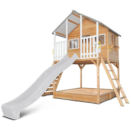 Lifespan Kids Winchester Cubby House (Elevated 1.2m) with 2.2m Slide (White)