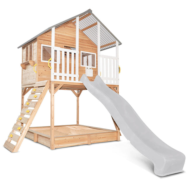 Lifespan Kids Winchester Cubby House (Elevated 1.2m) with 2.2m Slide (White)