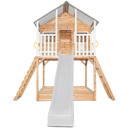 Lifespan Kids Winchester Cubby House (Elevated 1.2m) with 2.2m Slide (White)