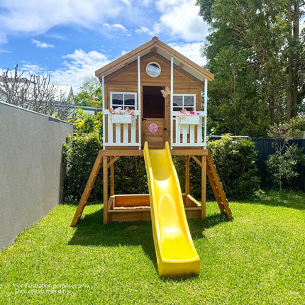 Lifespan Kids Winchester Cubby House (Elevated 1.2m) with 2.2m Slide (Yellow)