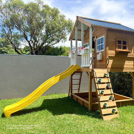 Lifespan Kids Winchester Cubby House (Elevated 1.45m) with 3.0m Slide (Yellow)