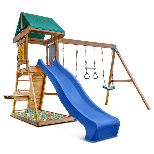 Lifespan Kids Birmingham Swing Set & Play Centre with 2.2m Slide (Blue)