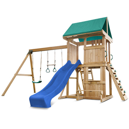 Lifespan Kids Carindale Swing Set & Play Centre with 2.2m Slide (Blue)