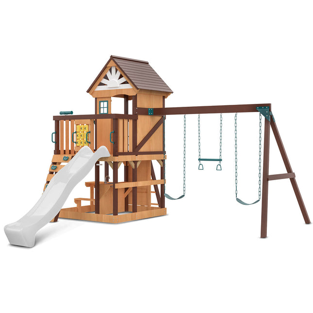 Lifespan Kids Coventry Swing Set & Play Centre with 2.2m Slide (White)