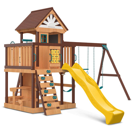Lifespan Kids Coventry Swing Set & Play Centre with 2.2m Slide (Yellow)