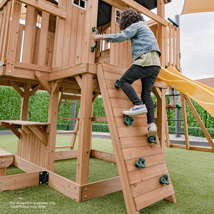 Lifespan Kids Kensington Swing Set, Monkey Bars & Play Centre with 2.2m Slide (Green)