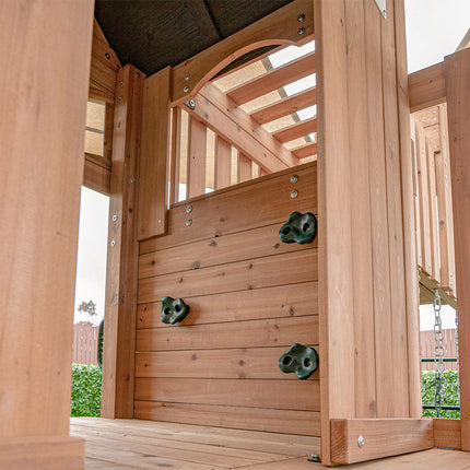 Lifespan Kids Kensington Swing Set, Monkey Bars & Play Centre with 2.2m Slide (Pastel Blue)