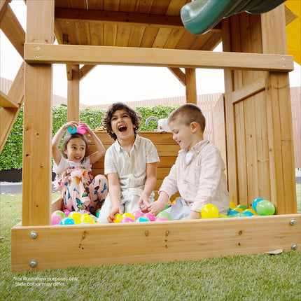 Lifespan Kids Montrose Swing Set & Play Centre with 2.2m Slide (Pastel Blue)