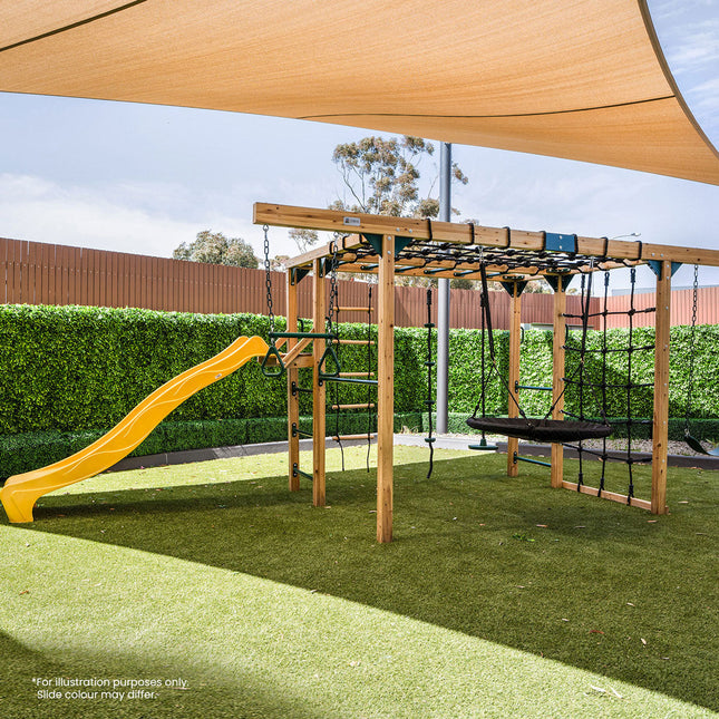 Lifespan Kids Orangutan Monkey Bars Jungle Gym Climbing Frame with 2.2m Slide (Blue)