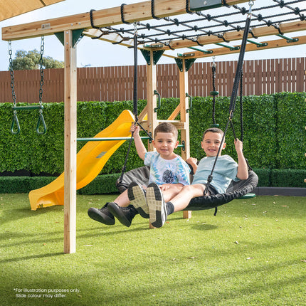 Lifespan Kids Orangutan Monkey Bars Jungle Gym Climbing Frame with 2.2m Slide (White)