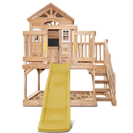 Lifespan Kids Silverton Cubby House with 1.8m Slide (Yellow)