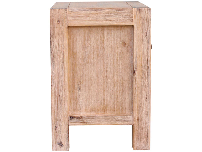 Bedside Table 2 drawers Night Stand Solid Wood Acacia Oak Colour