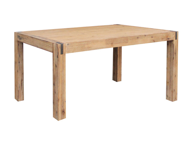 Dining Table 180cm Medium Size with Solid Acacia Wooden Base in Oak Colour