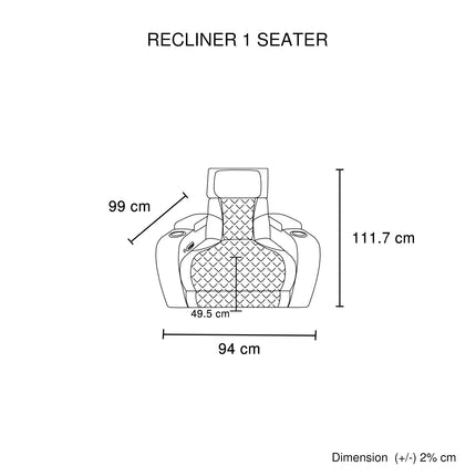 3-2-1 Seater Electric Air Leather Dark Grey Recliner Set