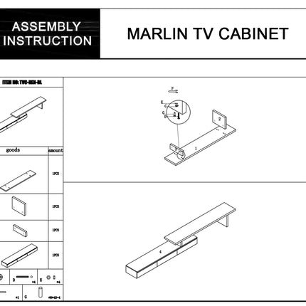 Marlin Tv Unit White