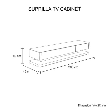 TV Cabinet with 3 Storage Drawers With High Glossy Assembled Entertainment Unit in Black colour