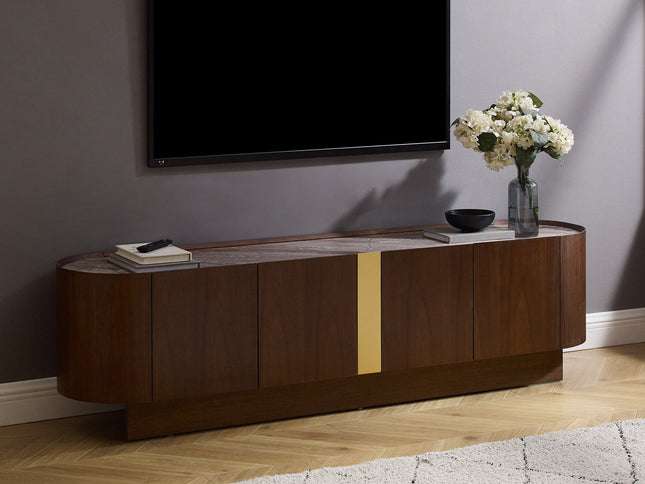 TV Cabinet MDF Board Melamine Interior Storage Entertainment Unit