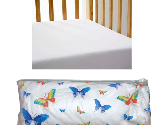 Gypsy Kids 100% Cotton Large Cot Fitted Sheet White 75 x 131 + 11 cm