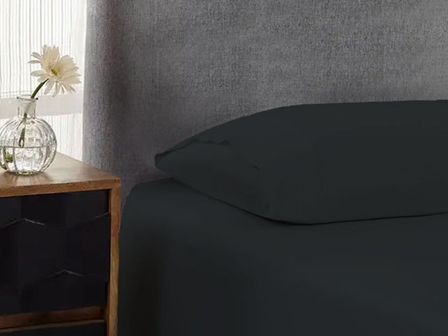 500TC Cotton Combo Set Charcoal Single 40cm Wall