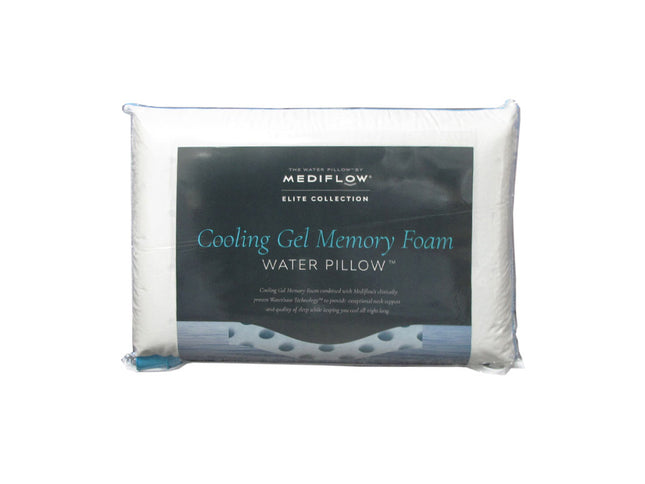 Mediflow Elite Premium Fiber Cooling Gel Memory Foam Water Pillow 44 x 66 cm
