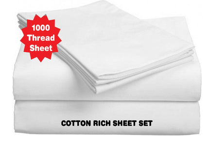 Accessorize 1000TC Cotton Rich Sheet Set White King