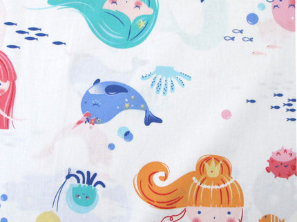 Mermaids & Mates Baby 100% Cotton Printed Sheet Set Cot Size