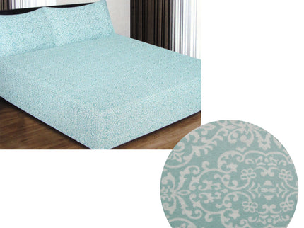 ICF Store Cotton Flannel Combo Fitted Sheet Set Queen Florencia