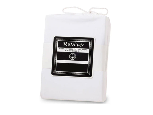 Revive 100% Cotton Jersey Combo Set White King
