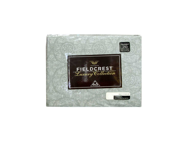 Fieldcrest Cotton Reversible Mandala Silver Quilt Cover Set King