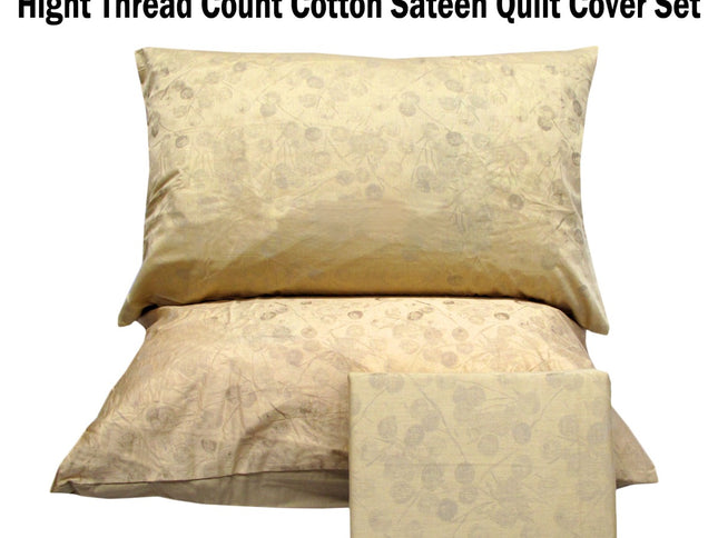 Marsha High Thread Count Cotton Quilt Cover Set Double