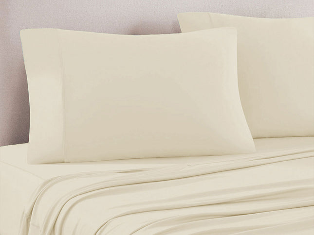 Art Terrace Microfiber Sheet Set King 33cm Wall Cream