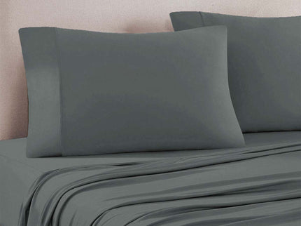 Art Terrace Microfiber Sheet Set King 33cm Wall Grey